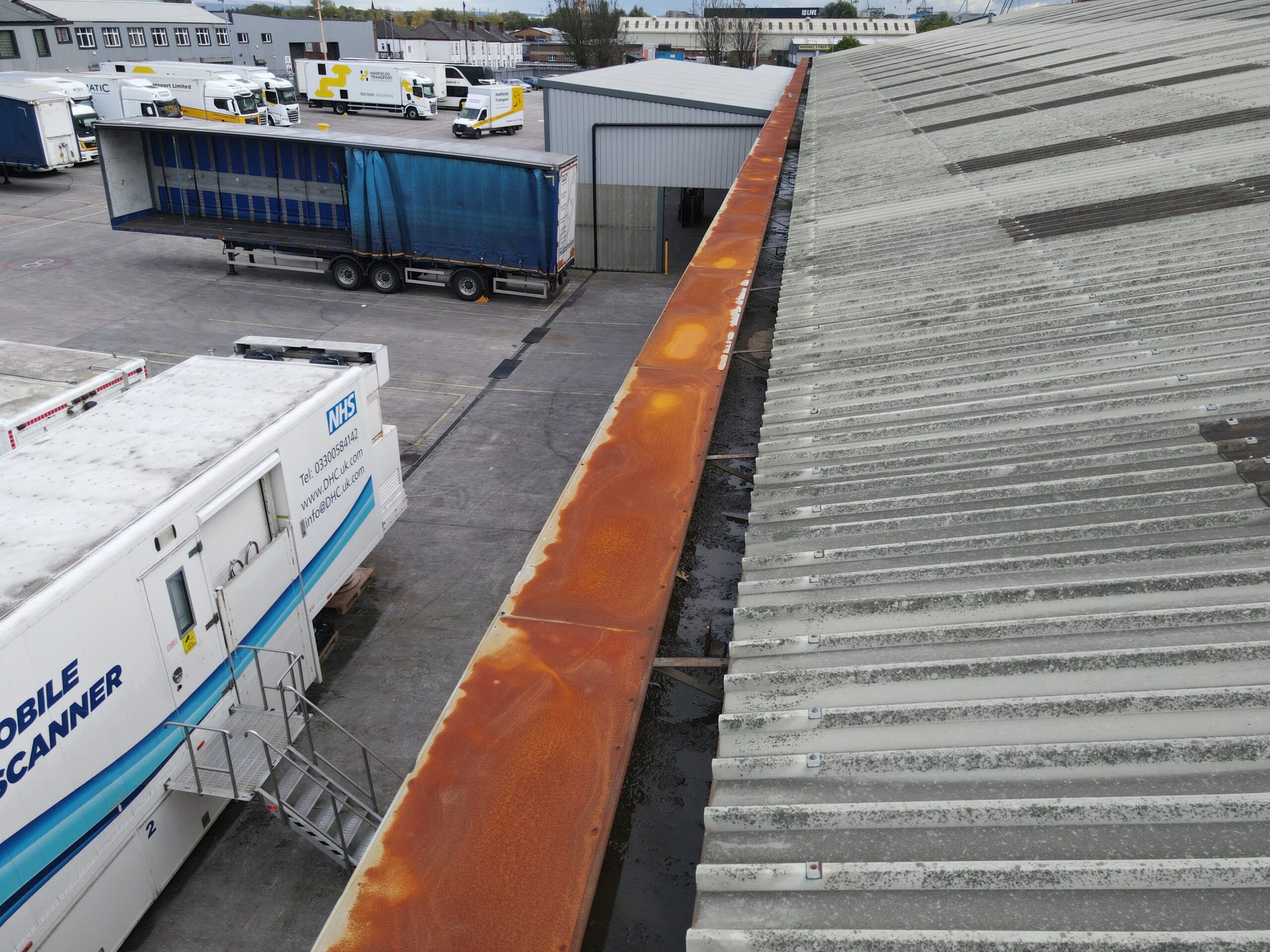 Industrial Gutter Re-Lining before